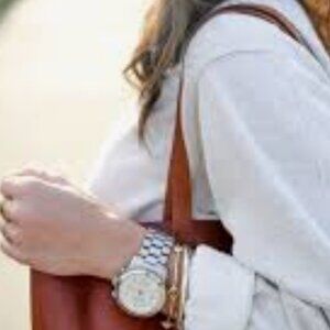 Stylish! Silver Boyfriend Watch